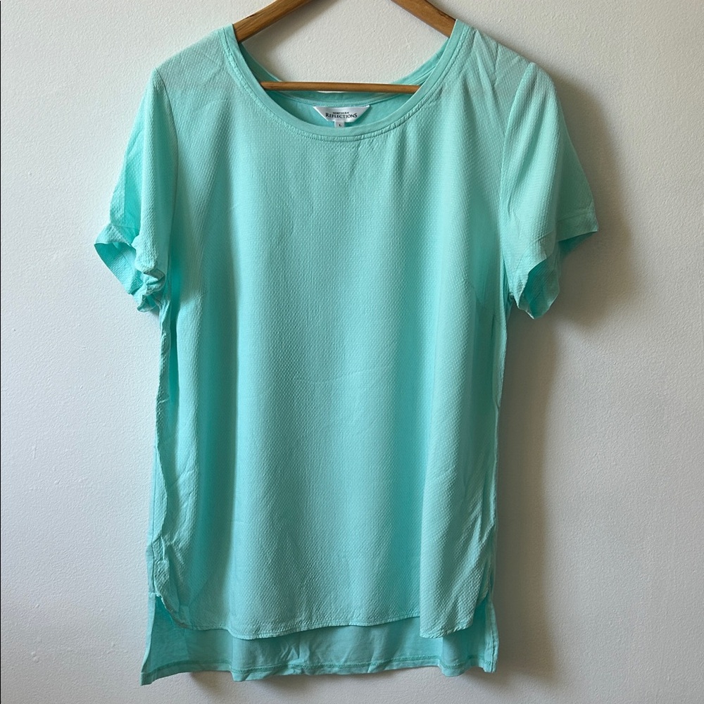 Danskin Mint Green Short Sleeve Shirt Size L